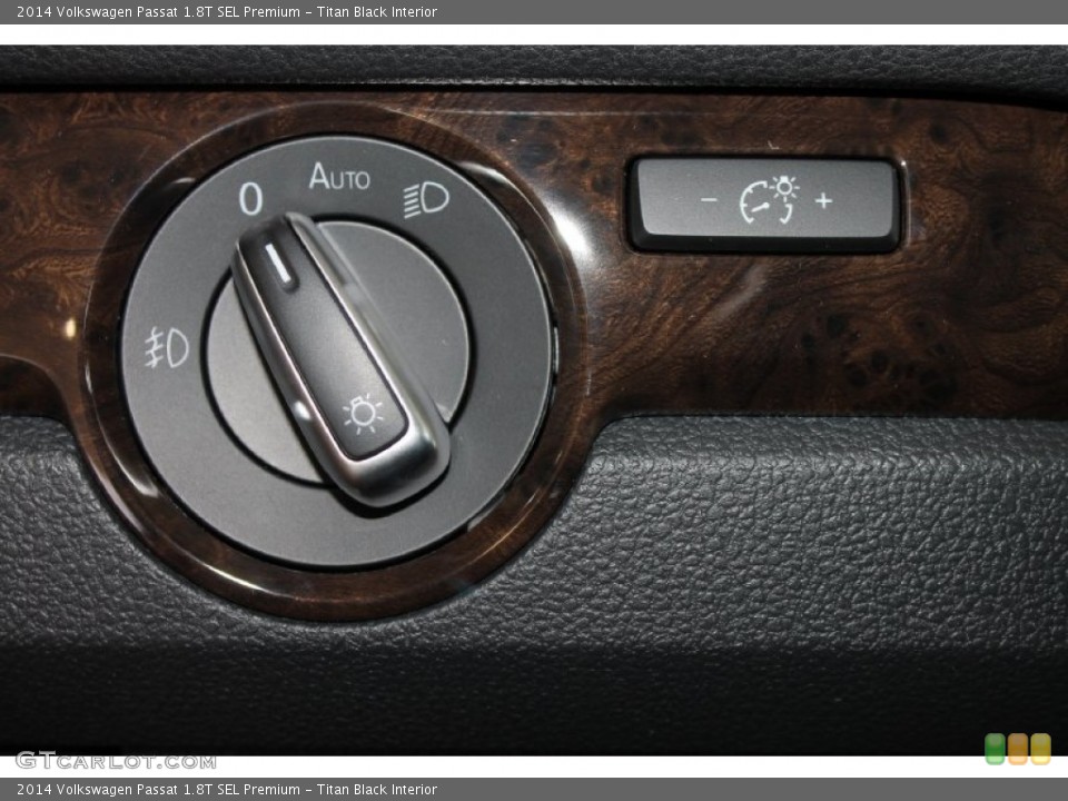 Titan Black Interior Controls for the 2014 Volkswagen Passat 1.8T SEL Premium #85841740