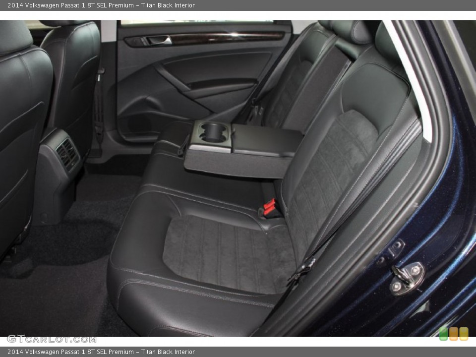 Titan Black Interior Rear Seat for the 2014 Volkswagen Passat 1.8T SEL Premium #85841797