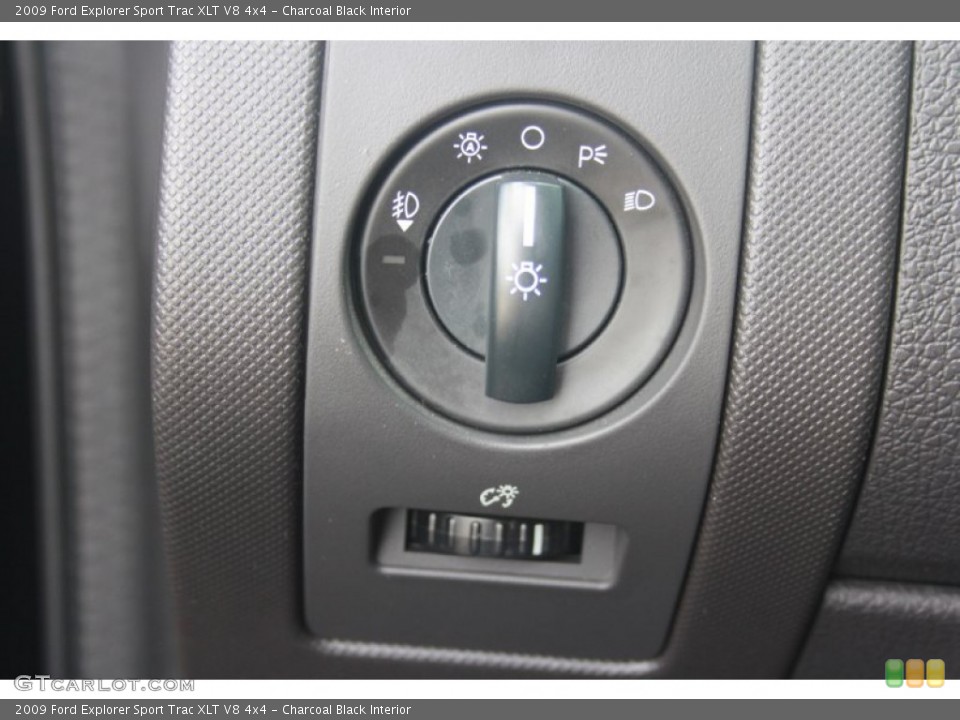 Charcoal Black Interior Controls for the 2009 Ford Explorer Sport Trac XLT V8 4x4 #85843502