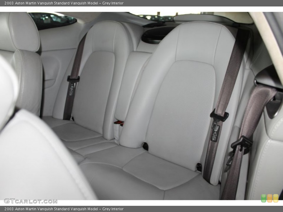 Grey Interior Rear Seat for the 2003 Aston Martin Vanquish  #85844680