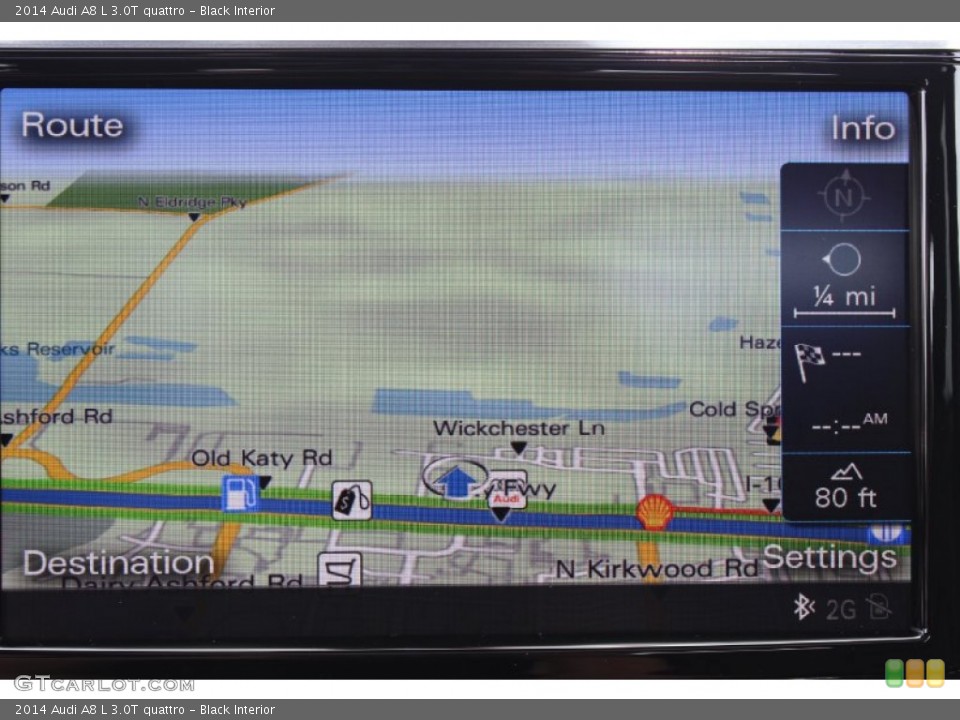 Black Interior Navigation for the 2014 Audi A8 L 3.0T quattro #85846492