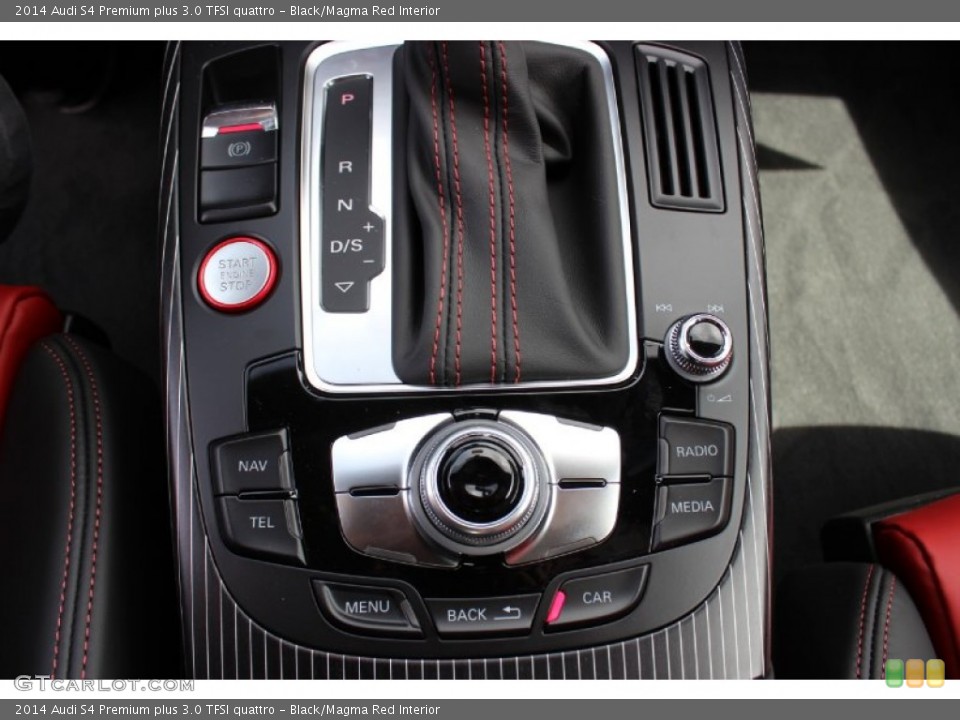 Black/Magma Red Interior Controls for the 2014 Audi S4 Premium plus 3.0 TFSI quattro #85848220