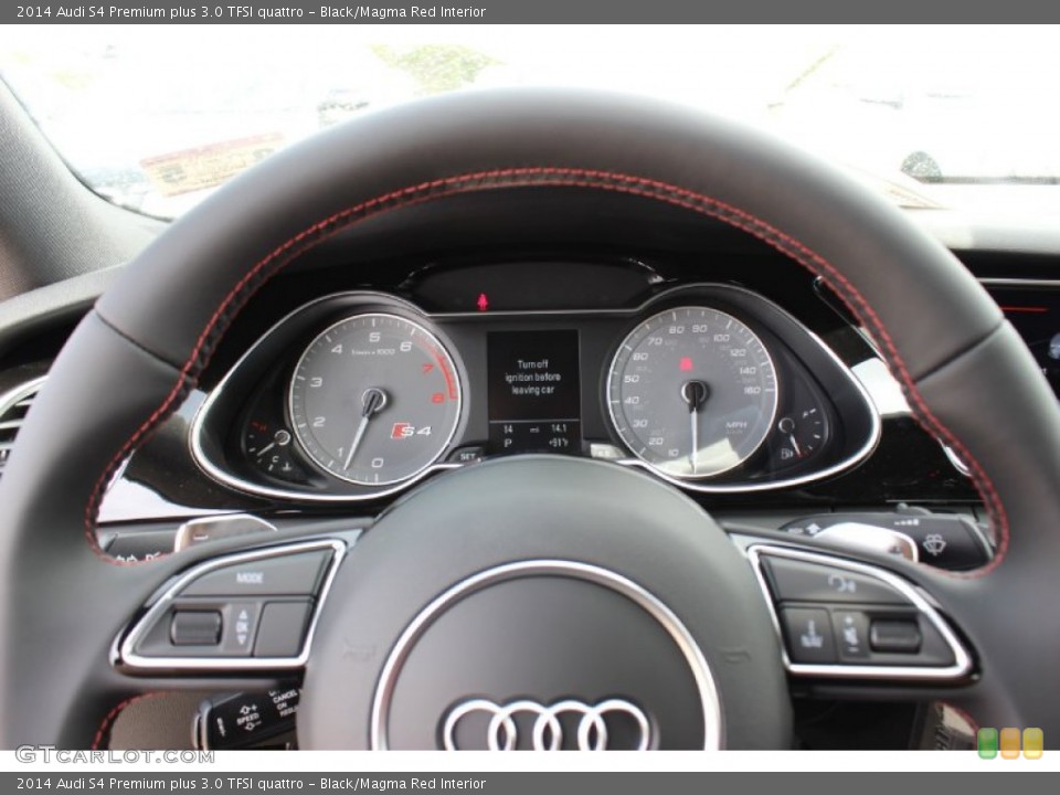 Black/Magma Red Interior Gauges for the 2014 Audi S4 Premium plus 3.0 TFSI quattro #85848235