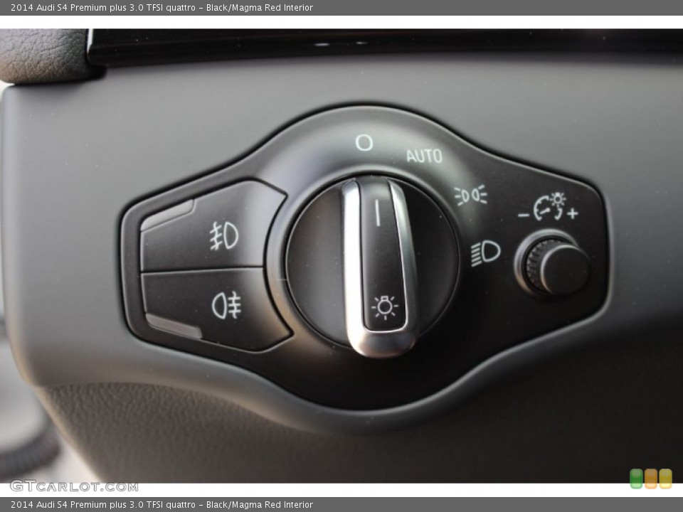 Black/Magma Red Interior Controls for the 2014 Audi S4 Premium plus 3.0 TFSI quattro #85848244
