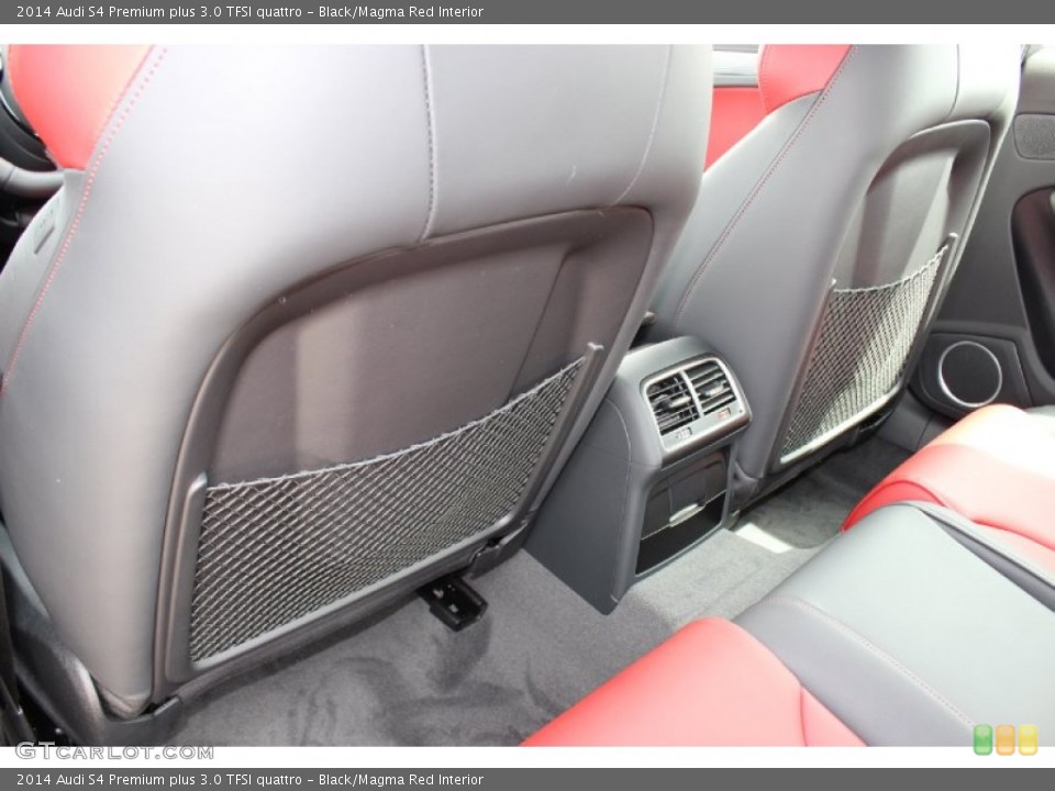 Black/Magma Red Interior Rear Seat for the 2014 Audi S4 Premium plus 3.0 TFSI quattro #85848274