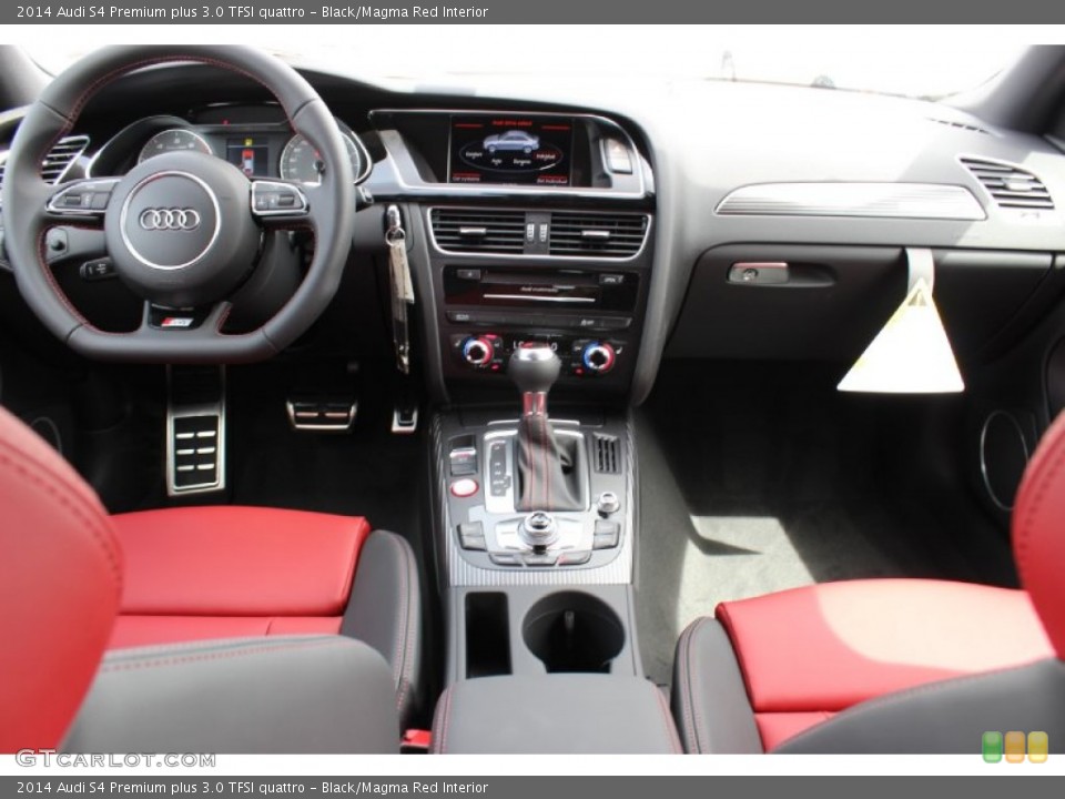 Black/Magma Red Interior Dashboard for the 2014 Audi S4 Premium plus 3.0 TFSI quattro #85848302