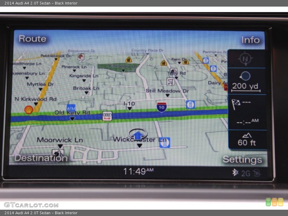 Black Interior Navigation for the 2014 Audi A4 2.0T Sedan #85849299