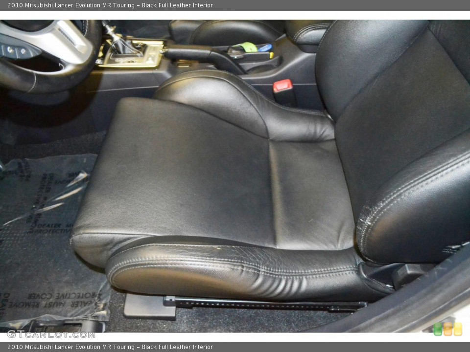 Black Full Leather Interior Front Seat for the 2010 Mitsubishi Lancer Evolution MR Touring #85850598