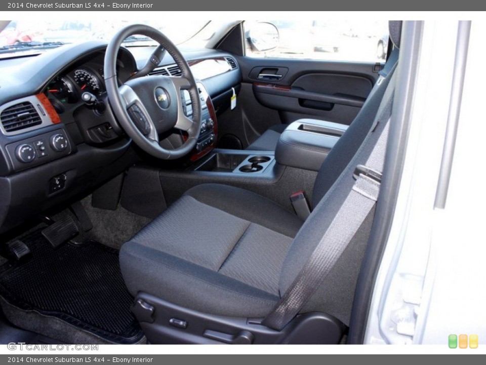 Ebony Interior Front Seat for the 2014 Chevrolet Suburban LS 4x4 #85851214