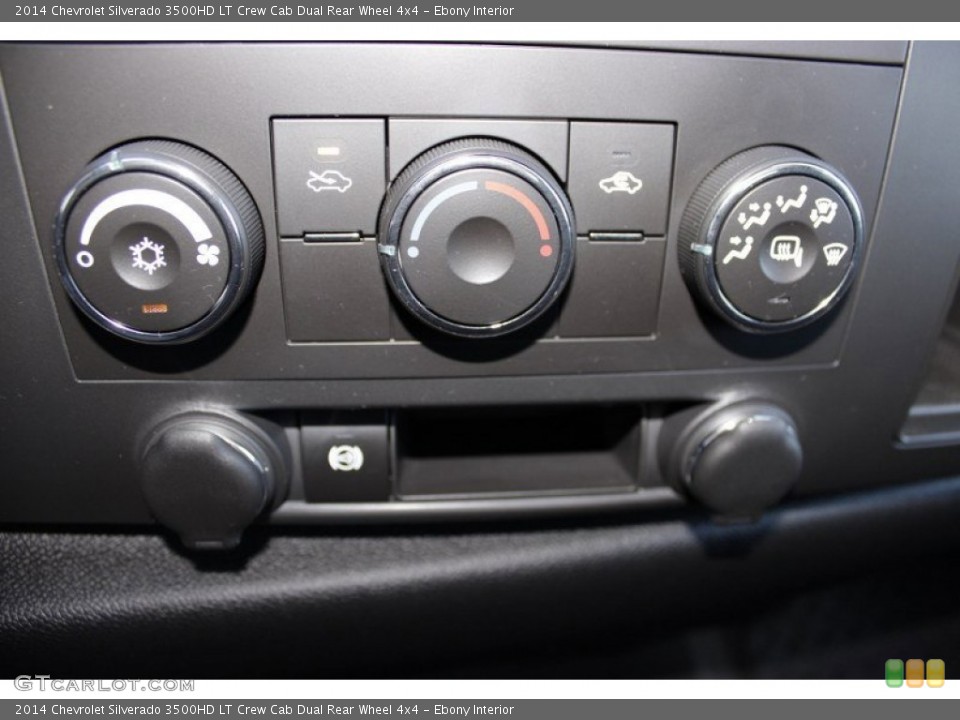 Ebony Interior Controls for the 2014 Chevrolet Silverado 3500HD LT Crew Cab Dual Rear Wheel 4x4 #85851511