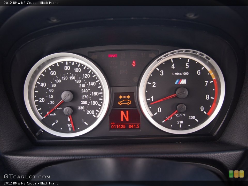 Black Interior Gauges for the 2012 BMW M3 Coupe #85851788
