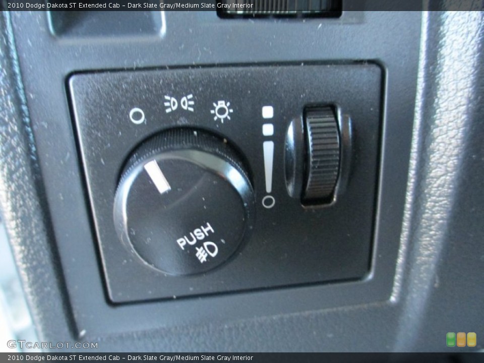 Dark Slate Gray/Medium Slate Gray Interior Controls for the 2010 Dodge Dakota ST Extended Cab #85852381