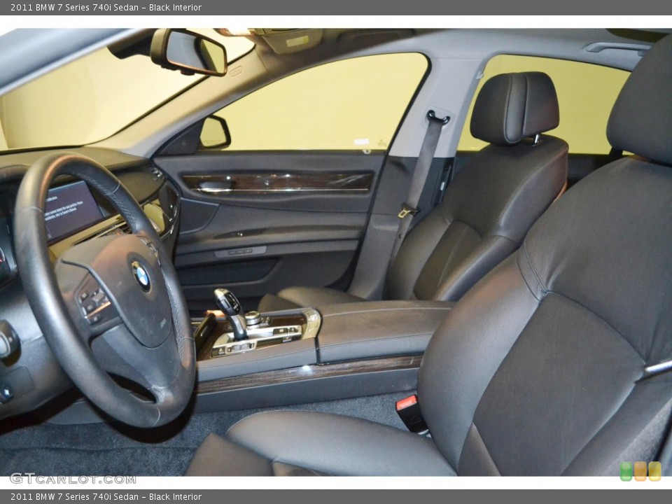 Black Interior Front Seat for the 2011 BMW 7 Series 740i Sedan #85855102