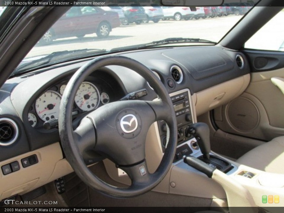 Parchment Interior Dashboard for the 2003 Mazda MX-5 Miata LS Roadster #85859095
