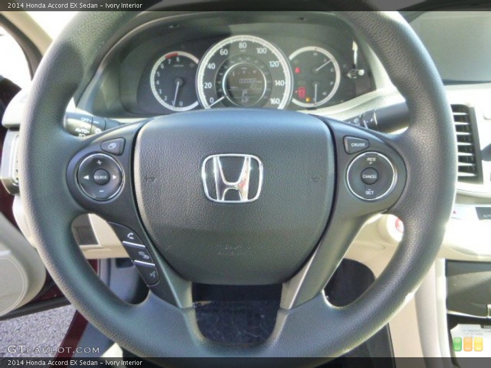 Ivory Interior Steering Wheel for the 2014 Honda Accord EX Sedan #85862917