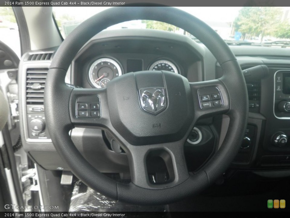 Black/Diesel Gray Interior Steering Wheel for the 2014 Ram 1500 Express Quad Cab 4x4 #85863841