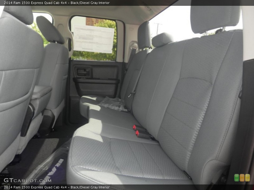 Black/Diesel Gray Interior Rear Seat for the 2014 Ram 1500 Express Quad Cab 4x4 #85864888