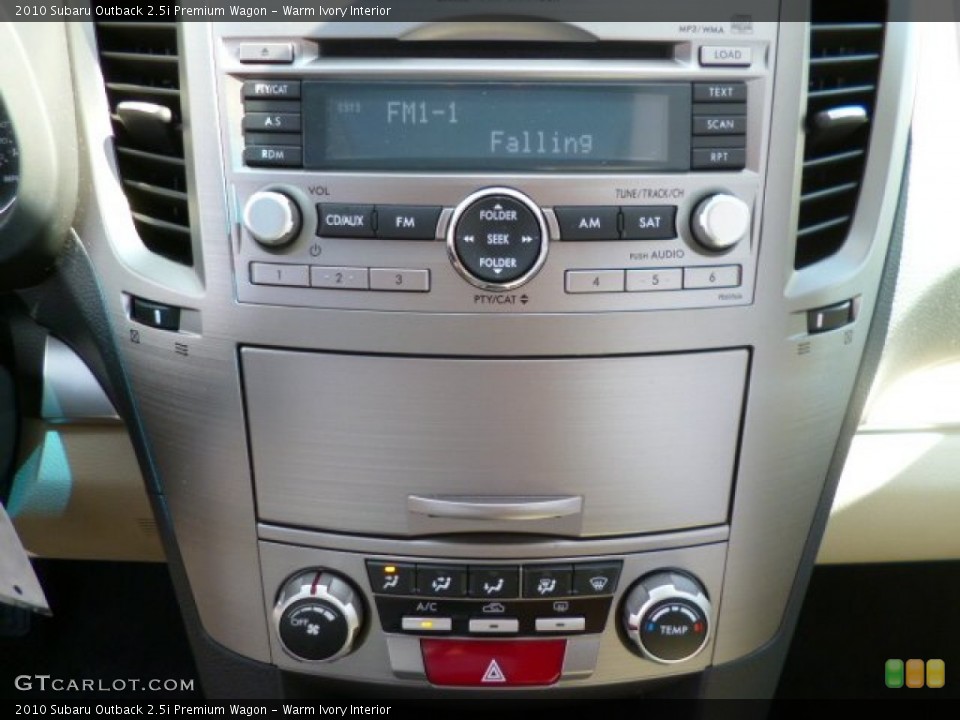 Warm Ivory Interior Controls for the 2010 Subaru Outback 2.5i Premium Wagon #85870471
