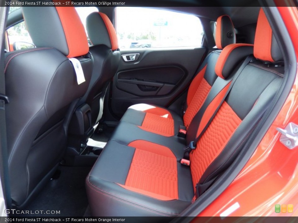 ST Recaro Molten Orange Interior Rear Seat for the 2014 Ford Fiesta ST Hatchback #85872706