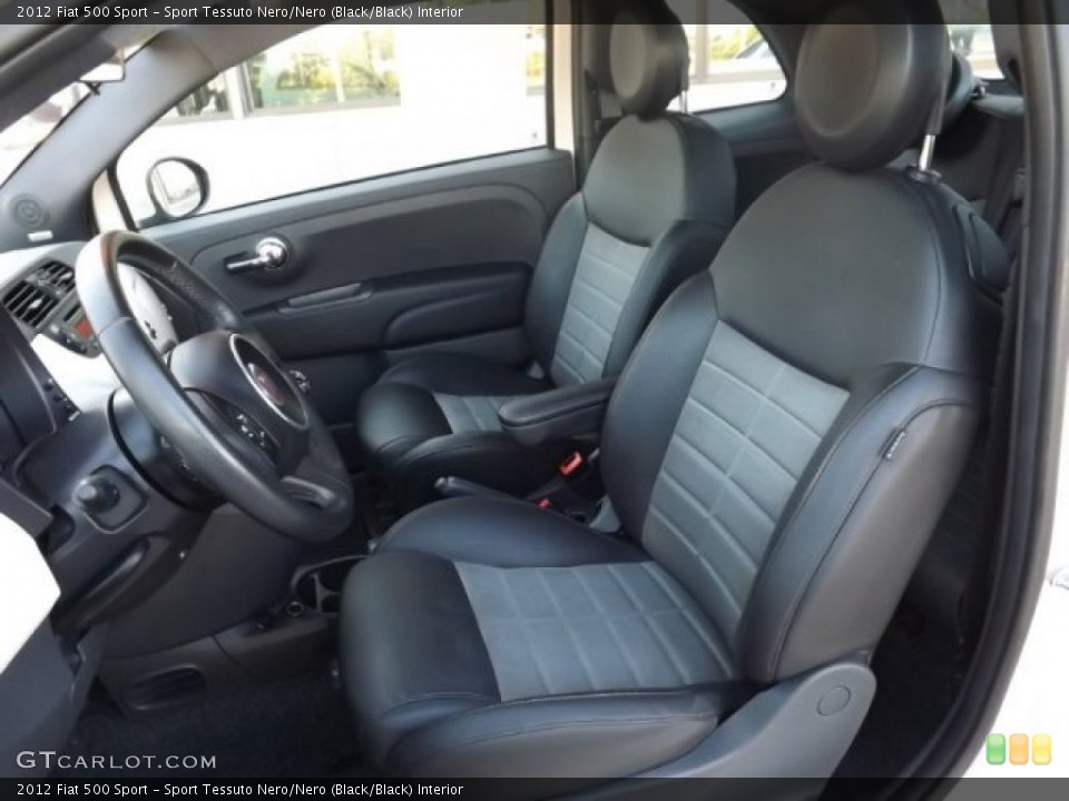 Sport Tessuto Nero/Nero (Black/Black) Interior Front Seat for the 2012 Fiat 500 Sport #85874758