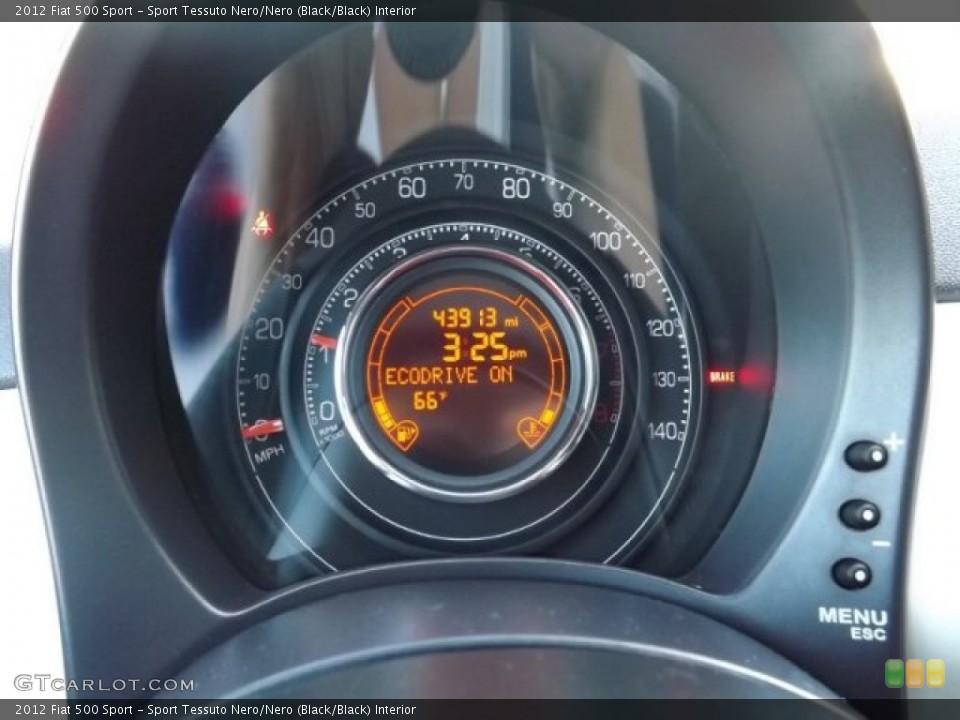 Sport Tessuto Nero/Nero (Black/Black) Interior Gauges for the 2012 Fiat 500 Sport #85874800
