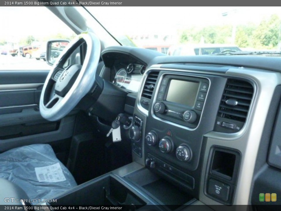 Black/Diesel Gray Interior Controls for the 2014 Ram 1500 Big Horn Quad Cab 4x4 #85877590