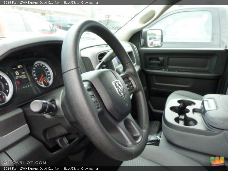 Black/Diesel Gray Interior Steering Wheel for the 2014 Ram 1500 Express Quad Cab 4x4 #85878247