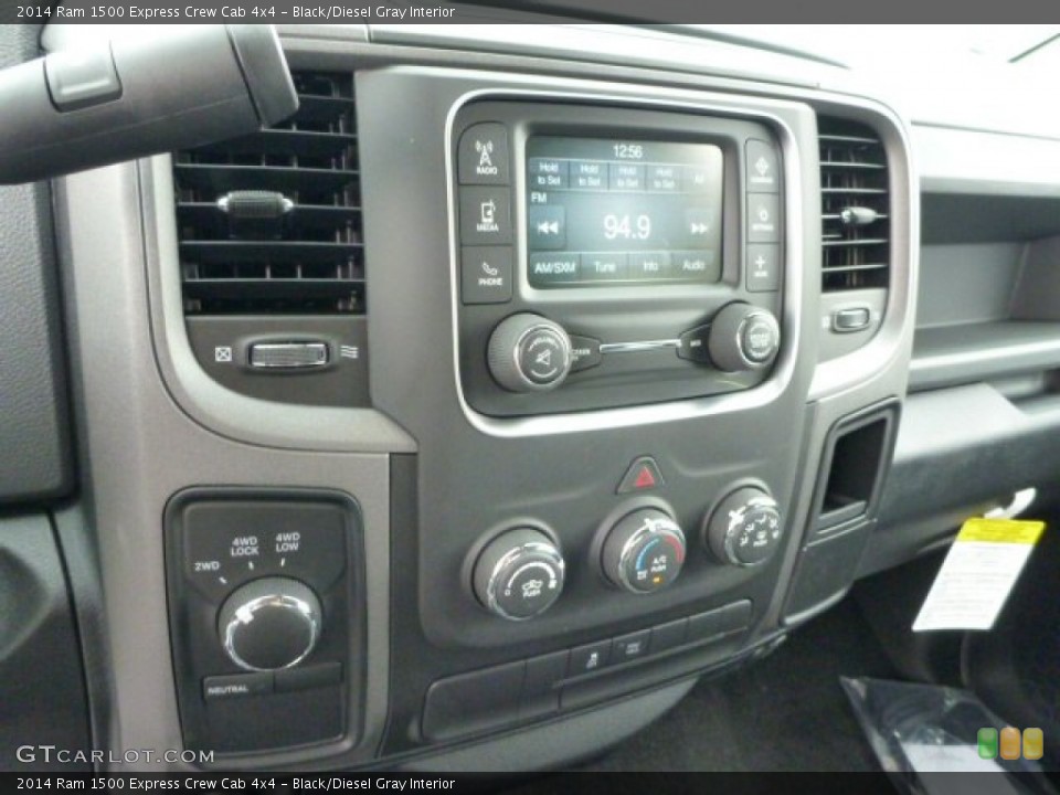 Black/Diesel Gray Interior Controls for the 2014 Ram 1500 Express Crew Cab 4x4 #85878748