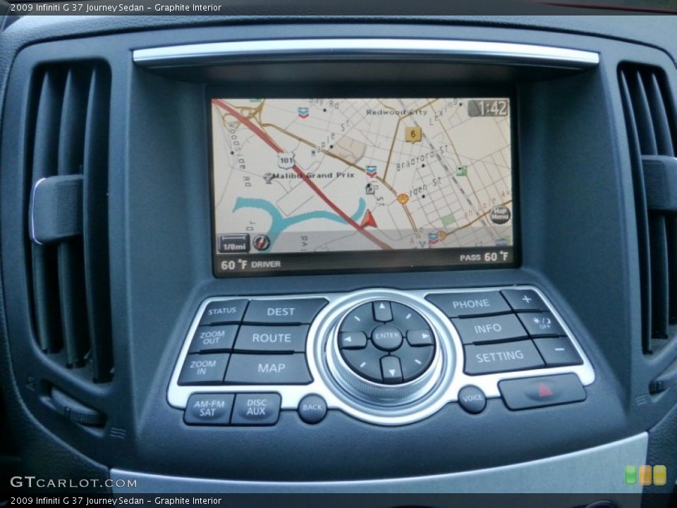 Graphite Interior Controls for the 2009 Infiniti G 37 Journey Sedan #85880422