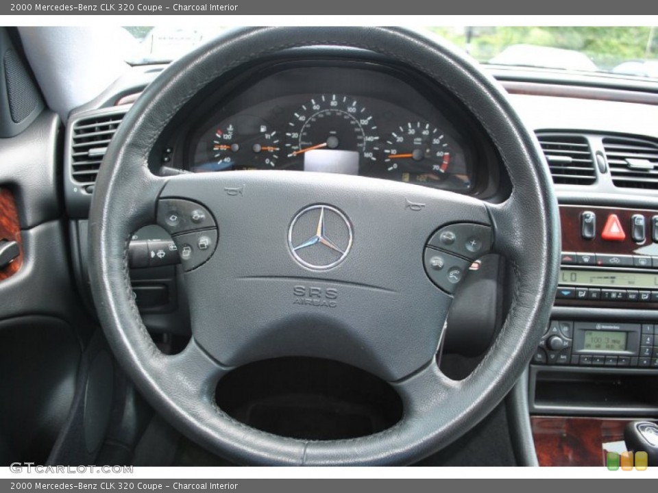 Charcoal Interior Steering Wheel for the 2000 Mercedes-Benz CLK 320 Coupe #85880935