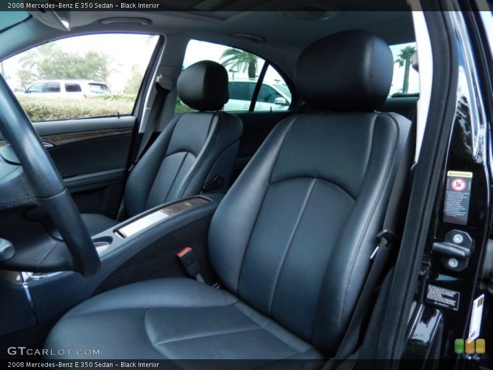 Black Interior Front Seat for the 2008 Mercedes-Benz E 350 Sedan #85883218