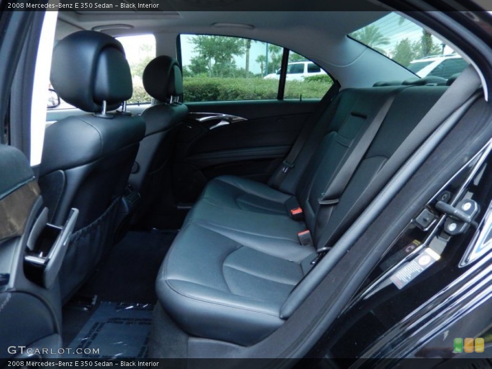 Black Interior Rear Seat for the 2008 Mercedes-Benz E 350 Sedan #85883275