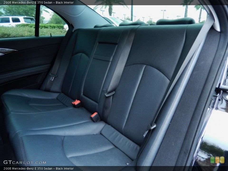 Black Interior Rear Seat for the 2008 Mercedes-Benz E 350 Sedan #85883302