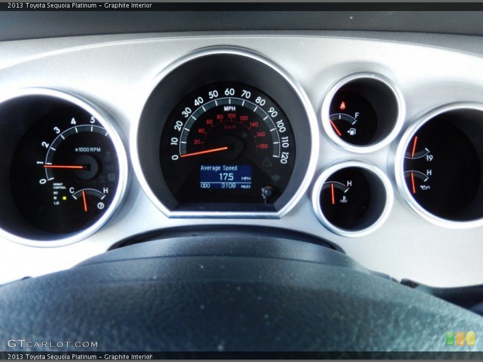 Graphite Interior Gauges for the 2013 Toyota Sequoia Platinum #85885001