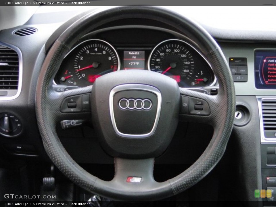 Black Interior Steering Wheel for the 2007 Audi Q7 3.6 Premium quattro #85886908