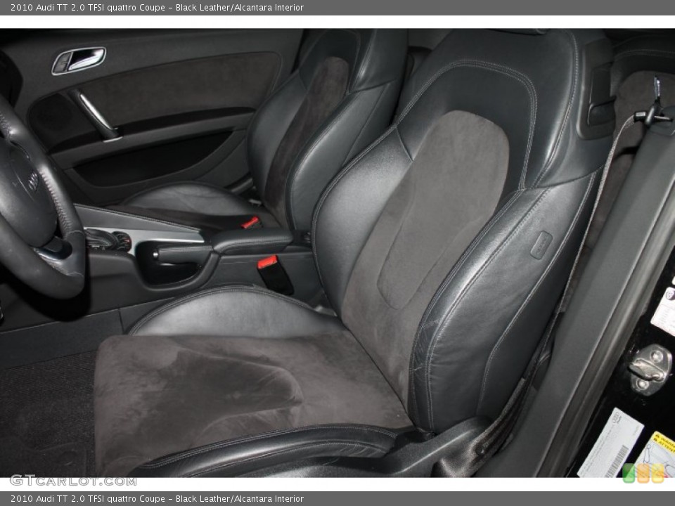 Black Leather/Alcantara Interior Front Seat for the 2010 Audi TT 2.0 TFSI quattro Coupe #85886943