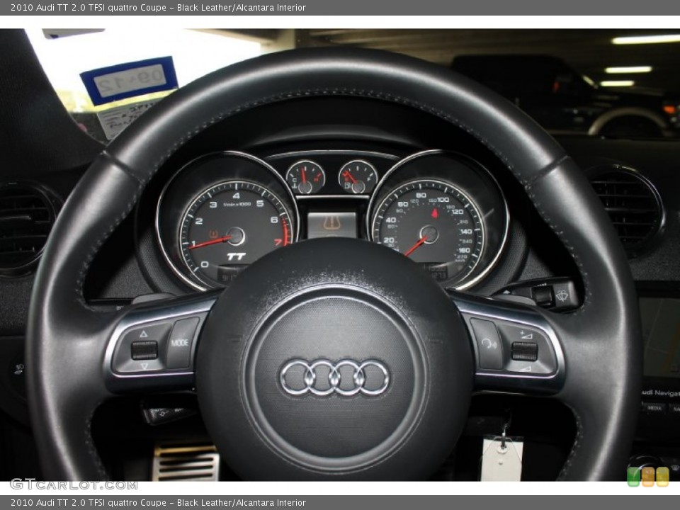 Black Leather/Alcantara Interior Steering Wheel for the 2010 Audi TT 2.0 TFSI quattro Coupe #85887229