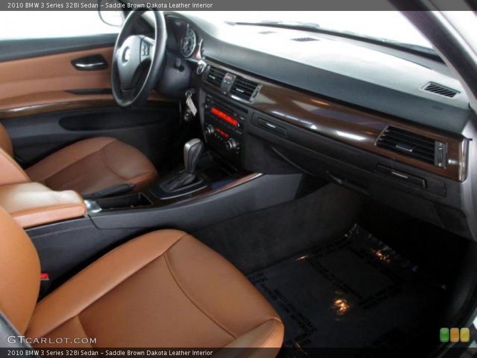 Saddle Brown Dakota Leather Interior Dashboard for the 2010 BMW 3 Series 328i Sedan #85902319