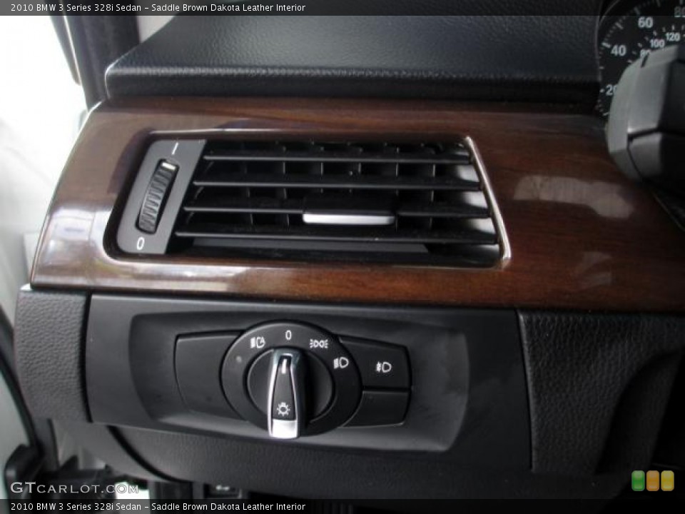 Saddle Brown Dakota Leather Interior Controls for the 2010 BMW 3 Series 328i Sedan #85902415