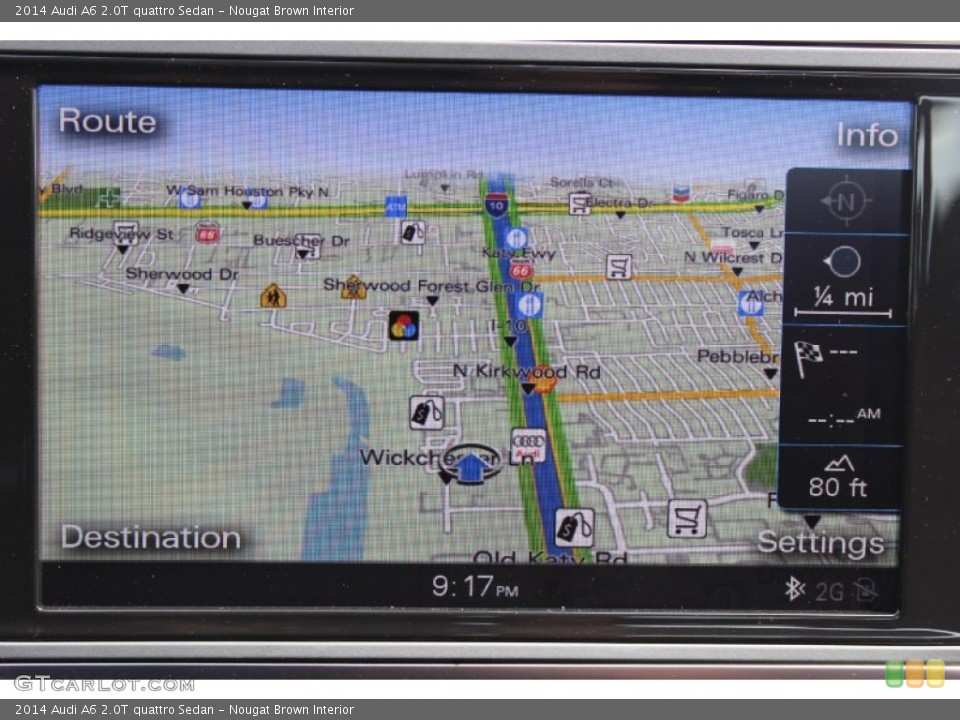 Nougat Brown Interior Navigation for the 2014 Audi A6 2.0T quattro Sedan #85902769