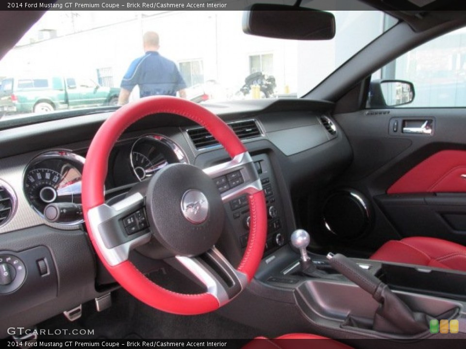 Brick Red/Cashmere Accent Interior Steering Wheel for the 2014 Ford Mustang GT Premium Coupe #85904656