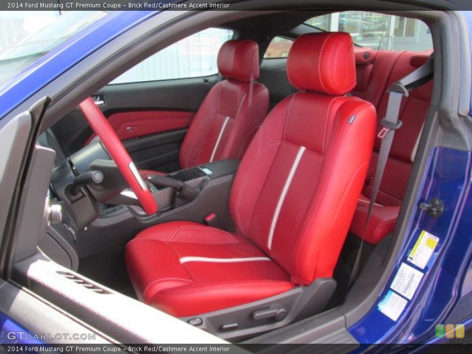 Brick Red/Cashmere Accent Interior Front Seat for the 2014 Ford Mustang GT Premium Coupe #85904677