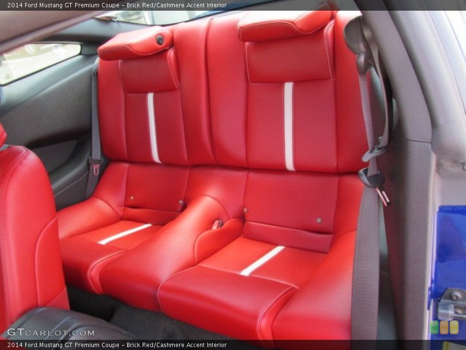 Brick Red/Cashmere Accent Interior Rear Seat for the 2014 Ford Mustang GT Premium Coupe #85904701