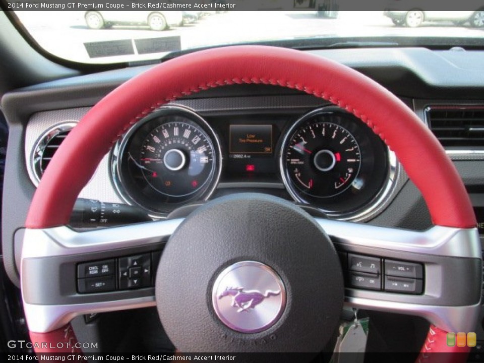Brick Red/Cashmere Accent Interior Steering Wheel for the 2014 Ford Mustang GT Premium Coupe #85904758