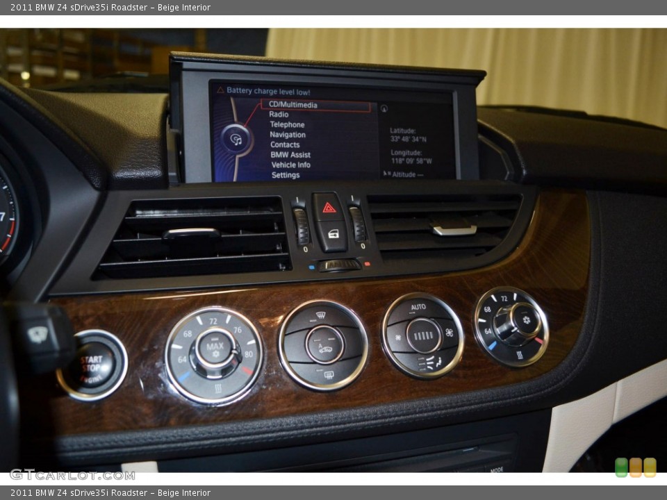 Beige Interior Controls for the 2011 BMW Z4 sDrive35i Roadster #85906807