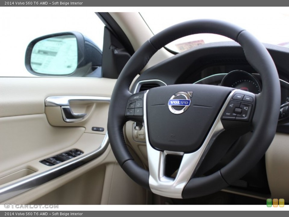 Soft Beige Interior Steering Wheel for the 2014 Volvo S60 T6 AWD #85911501