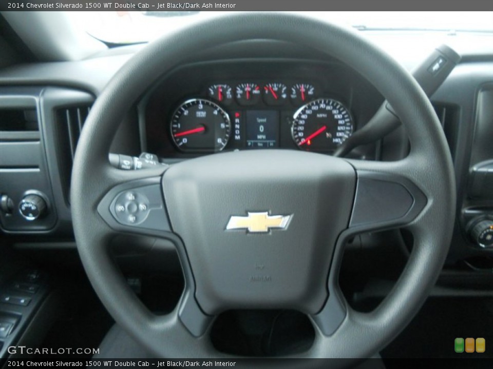 Jet Black/Dark Ash Interior Steering Wheel for the 2014 Chevrolet Silverado 1500 WT Double Cab #85913352