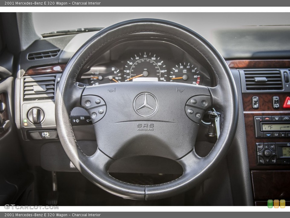 Charcoal Interior Steering Wheel for the 2001 Mercedes-Benz E 320 Wagon #85915737