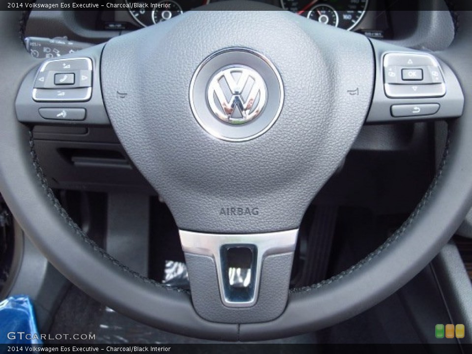 Charcoal/Black Interior Steering Wheel for the 2014 Volkswagen Eos Executive #85917468