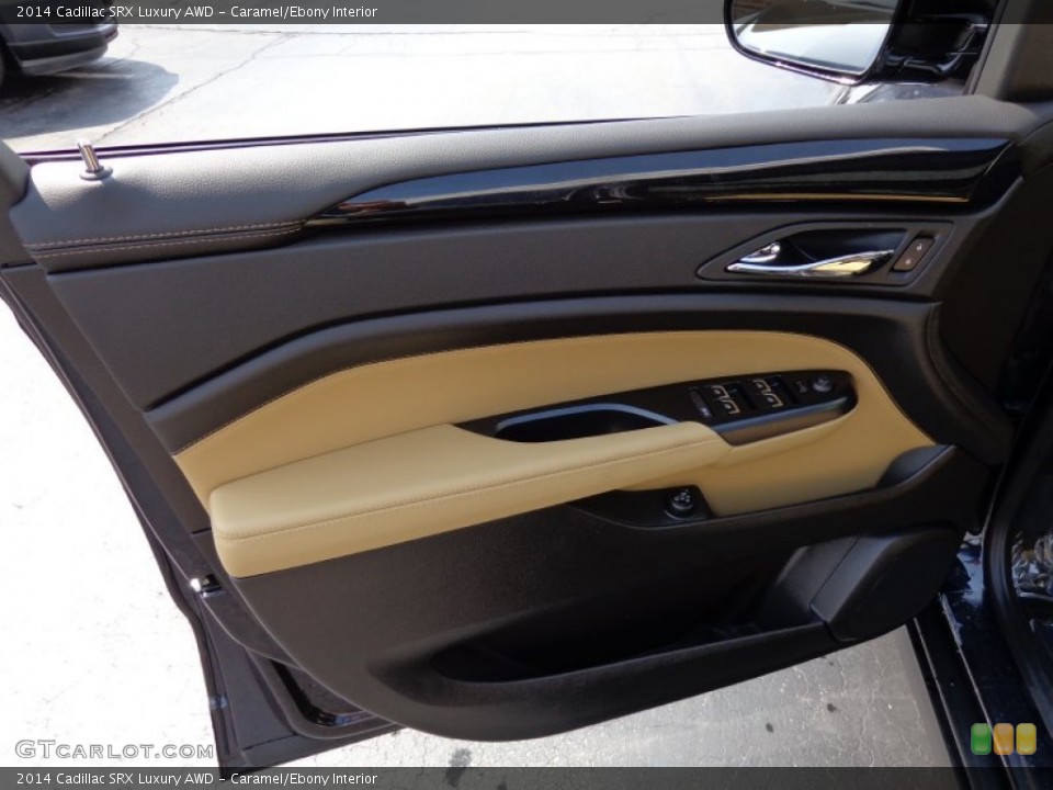Caramel/Ebony Interior Door Panel for the 2014 Cadillac SRX Luxury AWD #85918059